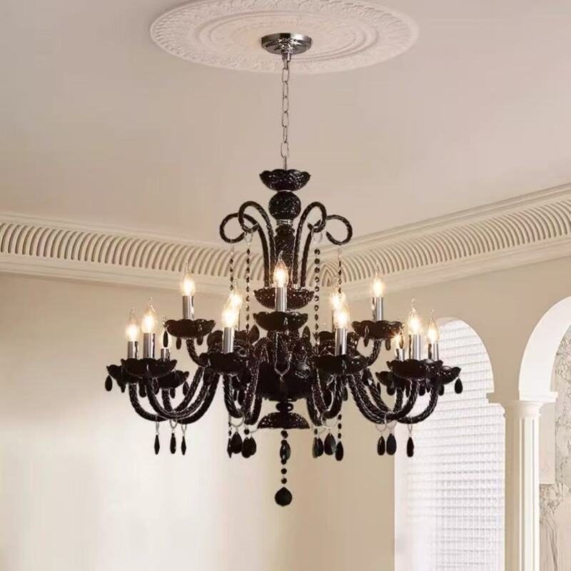 European-Style Living Room Chandelier, High-End Luxurious and Grand Main Hall Light, Light Luxury Crystal Lamp for Bedroom and Dining Room Home Lighting