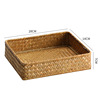 Japanese straw table storage box, coffee table, remote control