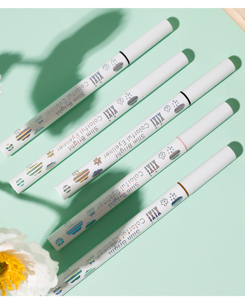 xixi Cool and Stylish Eyeliner Liquid Pen, colorful, extremely fine, quick-drying, waterproof, sweat-proof, long-lasting without smudging shadows, and a sleeping silkworm pen undefined