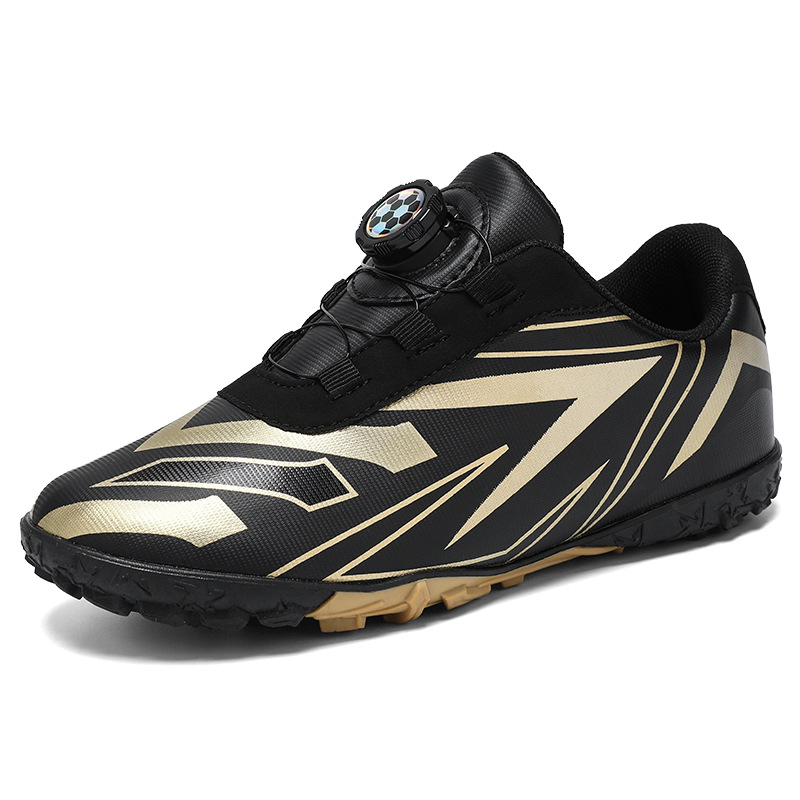 Baochuan nuevo zapato de fútbol transpirable para niños botón giratorio para niños TF clavos rotos zapatos de entrenamiento de fútbol transfronterizos