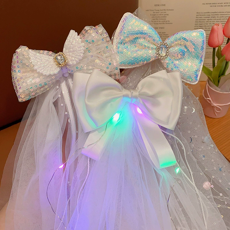 Children's hairpins with bow, small princess costume, hairgrip, hair accessory, Birthday gift