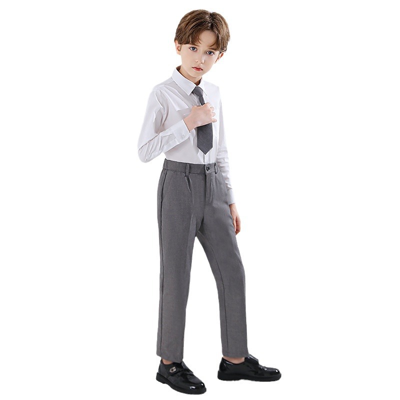 Traje de traje para niños hermoso estilo británico flor vestido para niños traje pequeño para niños medio y grande traje de piano para niños