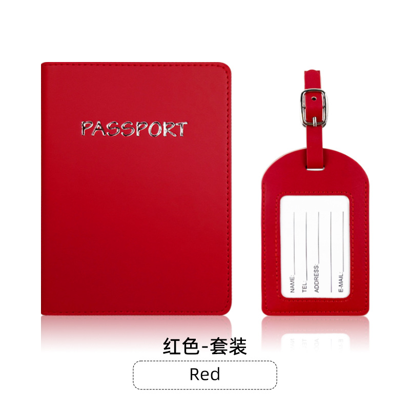 En stock pu cuero viajes negocios regalos pueden agregar logo pasaporte cubierta bolsa pasaporte titular cubierta protectora equipaje etiqueta traje