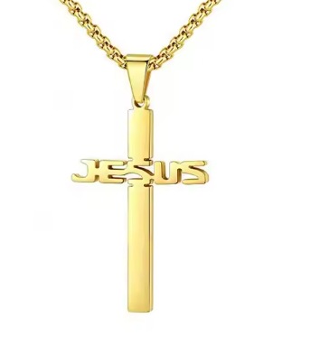 Retro Simple Style Cross 304 Stainless Steel Plating Unisex Pendant Necklace Men Pendant Necklaces display picture 4
