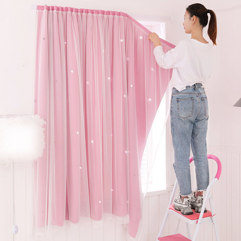 Curtain Rental Room Cheap Simple Curtain Fabric Non-perforated Shading Finished Household Living Room Atmospheric Partition Door Curtain Curtain Rental Room Cheap Simple Curtain Fabric Non-perforated Shading Finished Household Living Room Atmospheric Partition Door Curtain