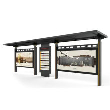 定制仿古公交站台候车厅智慧LED显示屏不锈钢公交站牌滚动灯箱