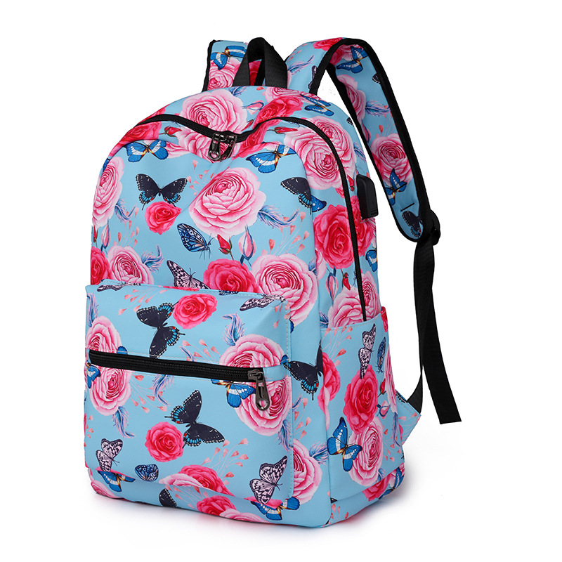 New Fashion Printed for Women's Multifunctional Travel Backpack Sweet Style Junior High School College Student backpack_voghion.com
