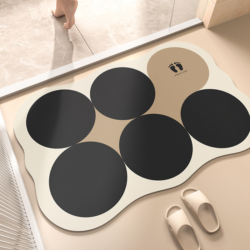 Alfombra del piso del baño alfombra absorbente de barro de diatomeas alfombra del piso del baño alfombra antideslizante puerta del baño