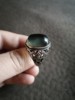 Retro stone inlay, ring, with gem