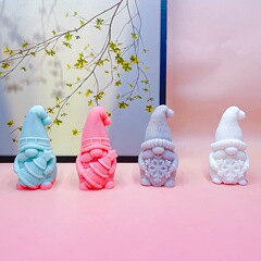 クリスマスにクリスマスツリーを抱く小人香薫ろうそくシリコン金型diy抱雪花サンタクロース飾り金型