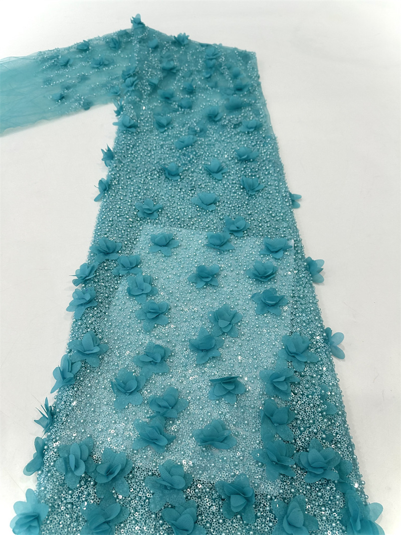 Decalones hechas a mano industria pesada computadora bordada sequinilla bordado tubo de perlas vestido de boda vestido de moda tela de vestido image 15