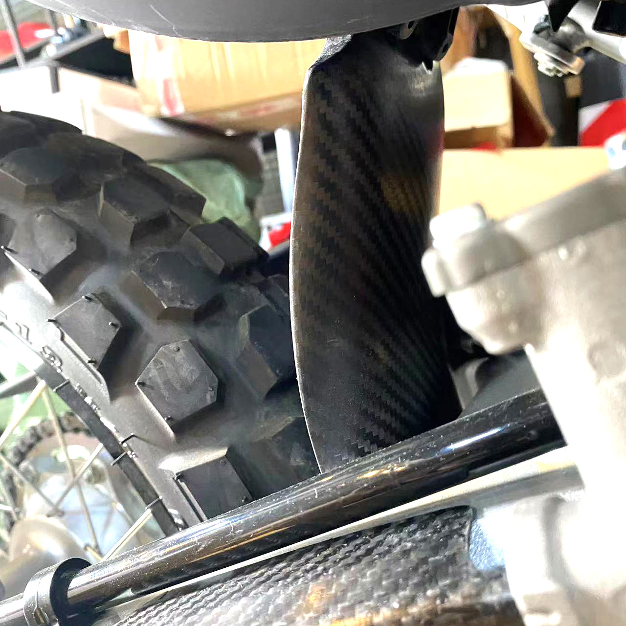 Off-Road Motorcycle Modification Parts Carbon Fiber Rear Fender Suitable for Honda Crf300L