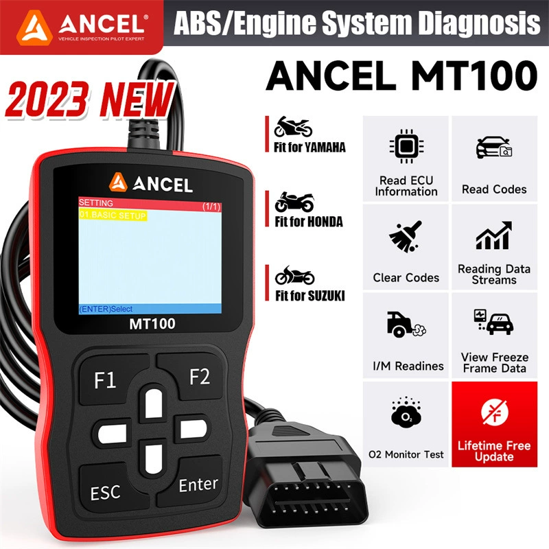 ANCEL MT100 Электрораспылитель мотоцикла Детектор Четыре obd Декодера считывания кода EFI Детектор Электрораспыления