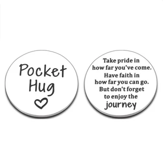 Pocket Hug励志礼物,双面刻字纪念币 爆款亚马逊新款决策币yes no