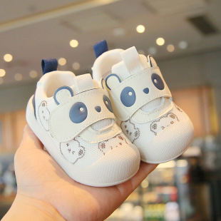 Spring and Autumn Single Shoes Male Baby Soft Bottom Shoes 1-2 Years Old Mesh Toddler Shoes Female Baby Breathable Mesh Shoes Non-slip Board Shoes