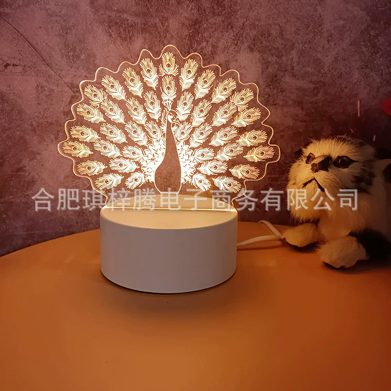 Ins Creative warm soft light bedside Creative Night Light Decoration Music Ack Lights 3D Night Light Wholesale