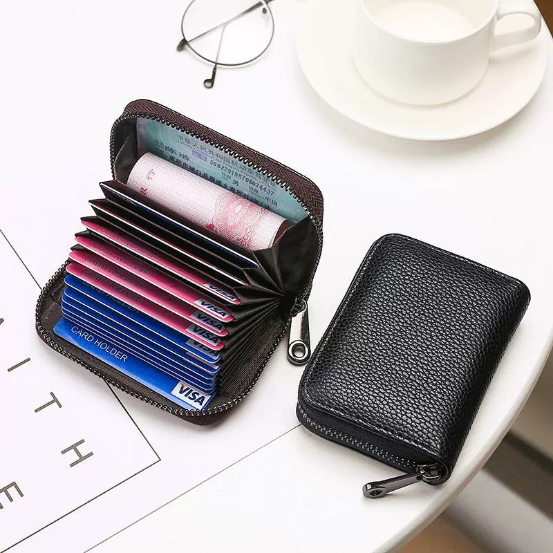 Titular de la tarjeta de los hombres titular de la tarjeta anti-degaussing pequeño cepillo ultra-fino titular de la tarjeta de Certificado de gran capacidad titular de la tarjeta hembra integrado