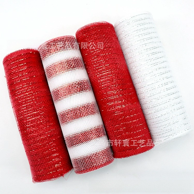 Christmas decoration net cloth PP plastic network cloth Amazon cross -border multiple gold silk packaging network home festivals ribbon