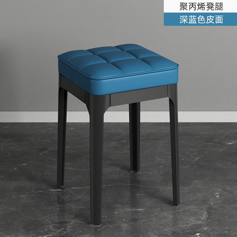 Taburetes de mesa de comedor apilables, sillas de bar modernas y simples, sillas de comedor de plástico nórdico para el hogar.