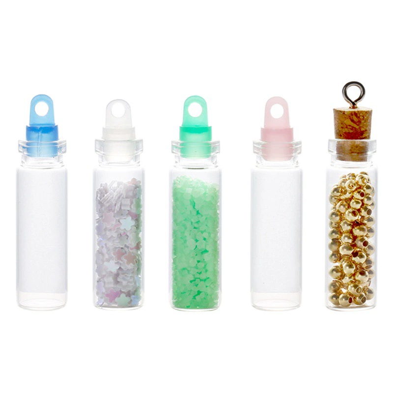 Трансграничная эксклюзивная 2 мл прозрачная пудра с блестками стеклянная бутылка для фетальных волос суб-бутылка для дрифта 11x35 мм большое количество в наличии