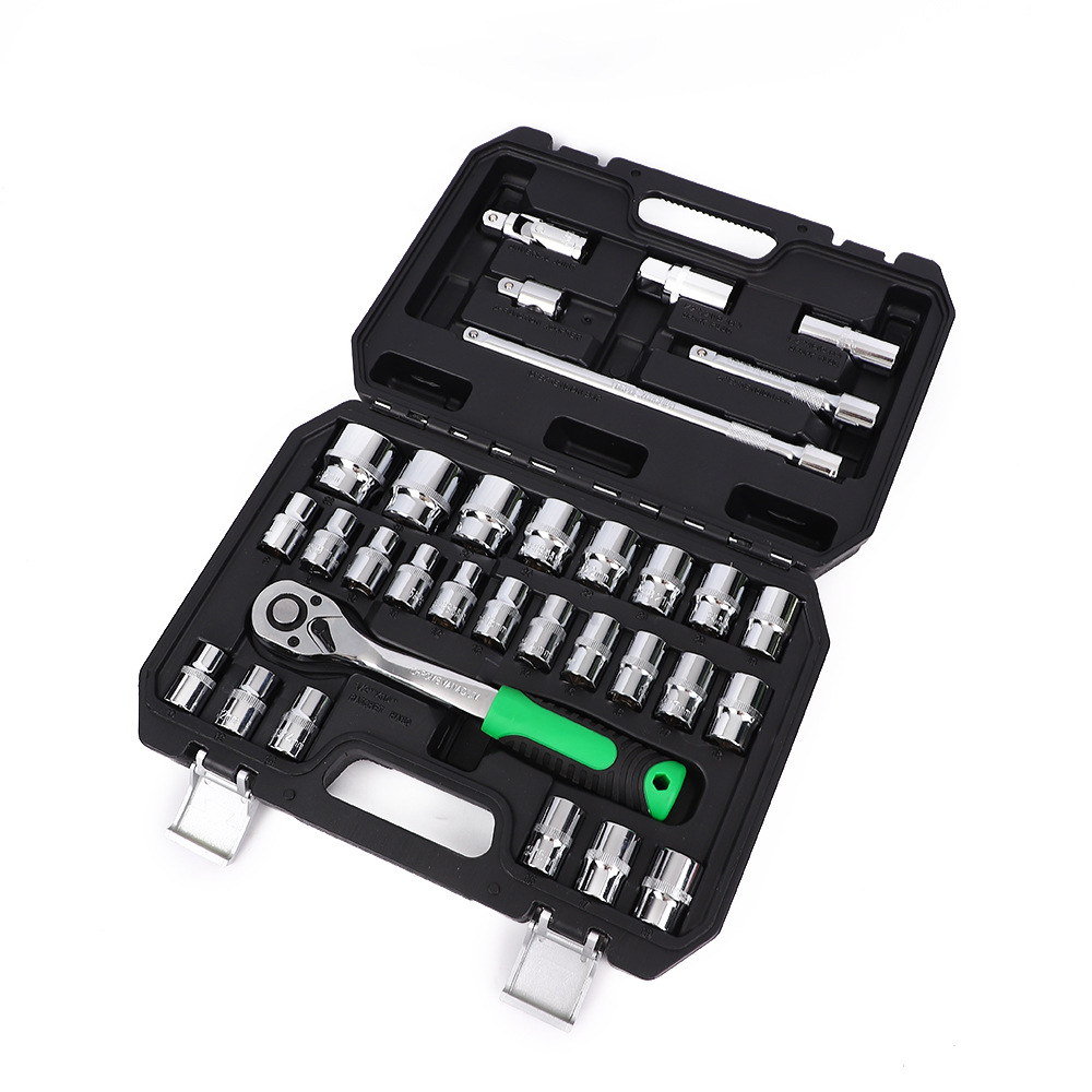 Caja de herramientas de kit de llave de trinquete multifuncional multimodelo combinación de manguito de llave de trinquete para reparación de automóviles