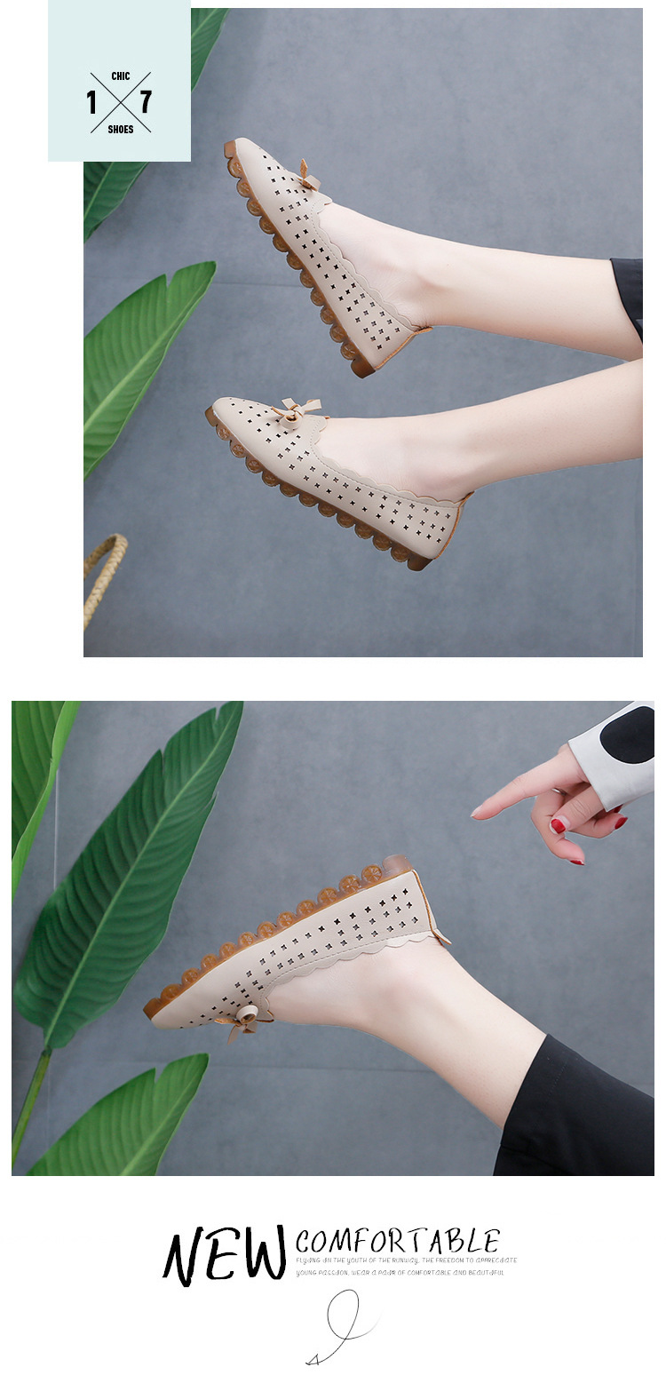 Mary Jane shoes women's flat shoes women's shoes and summer models shallow mouth one pedal lazy shoes breathable hollow women's single shoes_voghion.com
