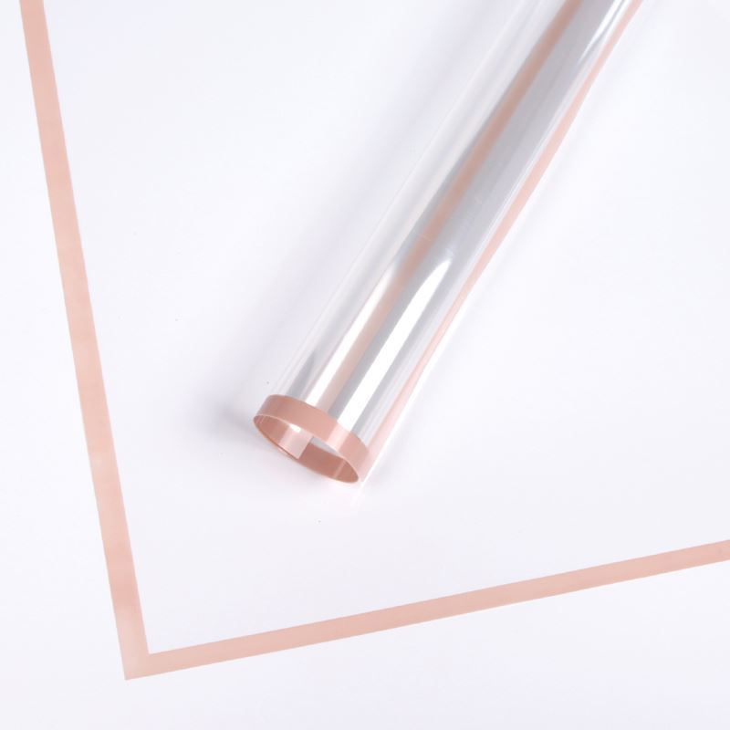 Papel de Envolver Rosa Estilo Coreano Plástico BOPP Impermeable para Ramo de Flores