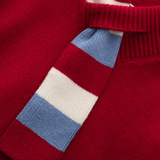 小众设计感毛衣男秋冬2026新款围巾v领针织衫潮牌痞帅红色上衣服，男装针织衫/毛衣，星座614