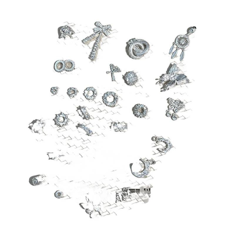 水晶DIY 亮银色控 百搭个性水晶手串隔片隔珠提溜吊坠配件|undefined