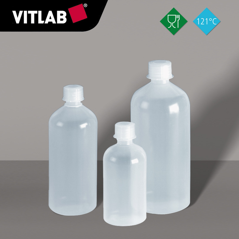 德国VITLAB窄口瓶带旋盖PP材质实验室试剂瓶