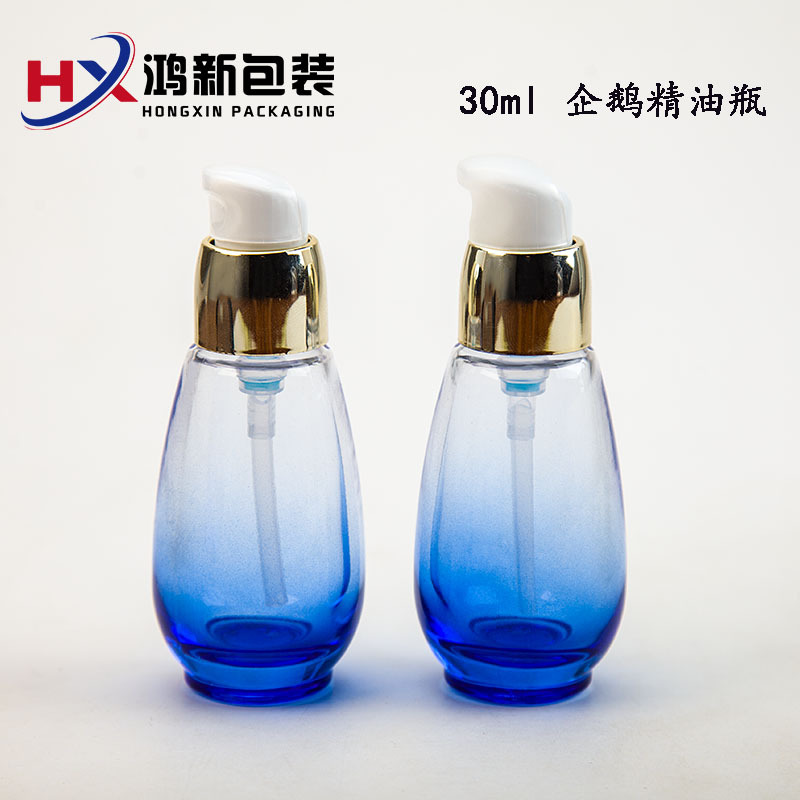 工厂现货圆底透明玻璃50ml30ml粉底精华油/ 空化妆品分装瓶精华液