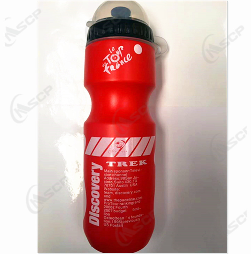 Hervidor deportivo dependiendo de la bicicleta de montaña cinturón deportivo cubierta de polvo PE de plástico de dos colores suministros de equipos de hervidor