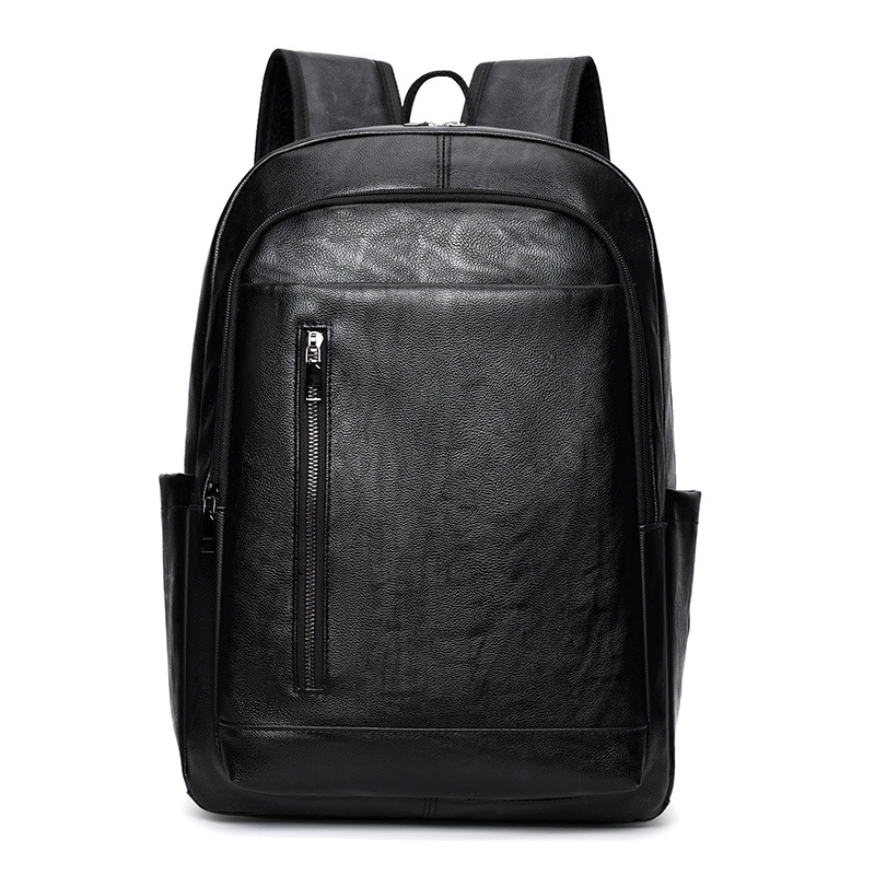 Men's Genuine Leather Large Capacity Business Casual Travel Laptop Backpack Fashion Trend Top Layer Cowhide School Bag_voghion.com