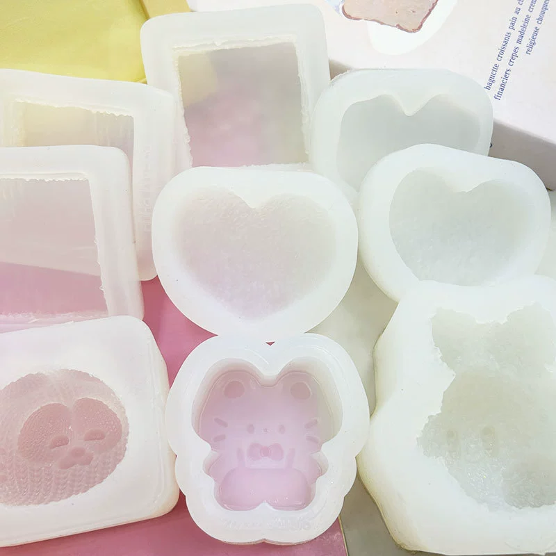 Cotton donut with bow, slime, silicone mold, aromatherapy