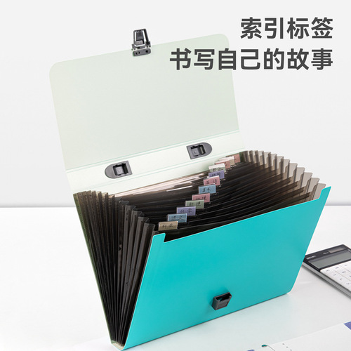 Effective large-capacity student organ bag storage bag small multi-layer folder transparent insert test paper bag test paper clip