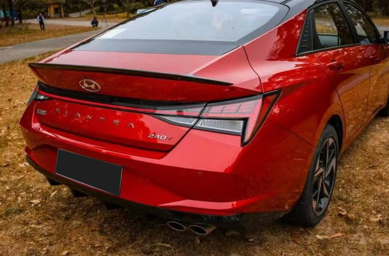 Specially Used for Hyundai Elantra Rear Wing 21-24 Seventh Generation New Elantra Modified Pressure Tail Fixed Wind Wing Without Punching