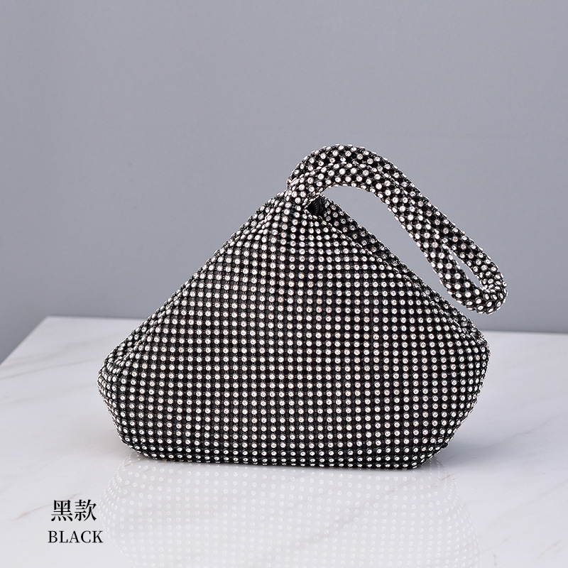 Bolso de noche de moda transfronteriza Bolso hecho a mano de la mina grande incrustado en diamantes Banquete Bolso de noche de todo fósforo Bolso portátil de mujer Entrega