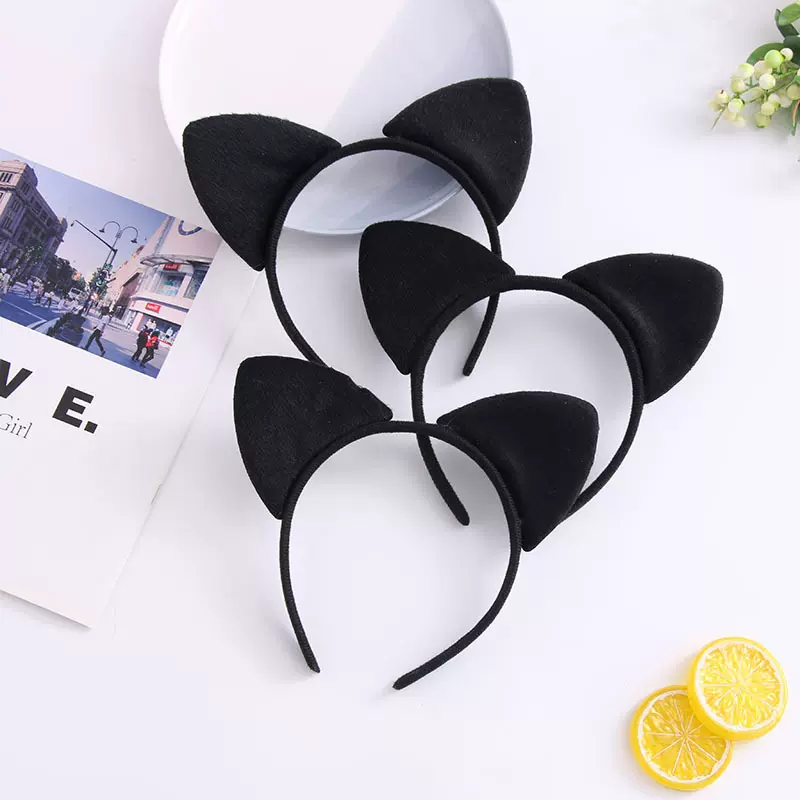 厂家直供猫耳朵头箍 韩版成人儿童卡通可爱头饰 化装舞会表演用品