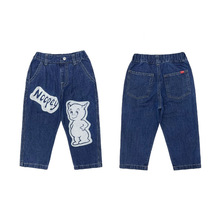 2025新款 黑超潮牌 奶嘴弧形字母屁屁牛仔束脚长裤 奶嘴童裤 TTKX