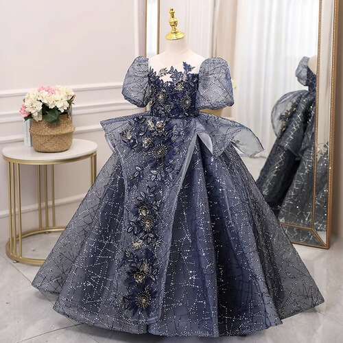 Children's dress princess skirt girl high-end fashion show host solo little girl heavy industry piano performance costume
