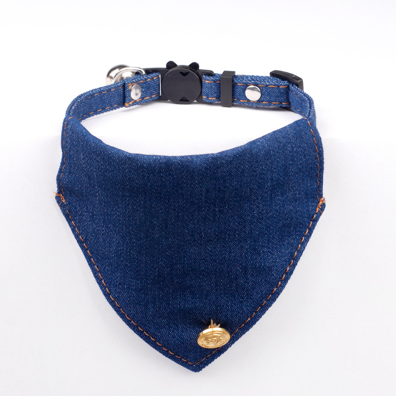 데님 블루 타액 타월