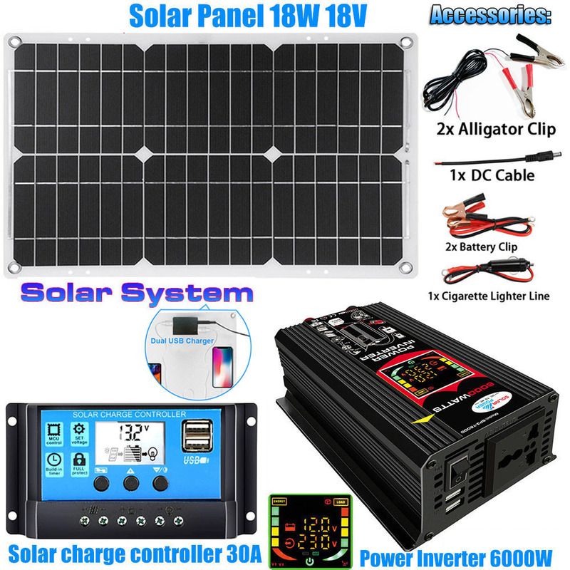 Solar Series Combined InVerter Controller 18W Solar Panel 12V to 220V110V Intelligent Charge and Discharge Solar Series Combined InVerter Controller 18W Solar Panel 12V to 220V110V Intelligent Charge and Discharge