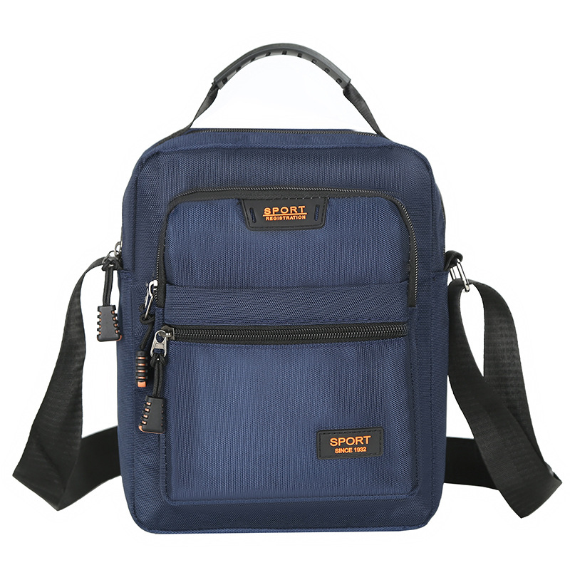 2025新款男装单肩斜挎包潮男户外小包背包防水尼龙竖款手提斜跨包