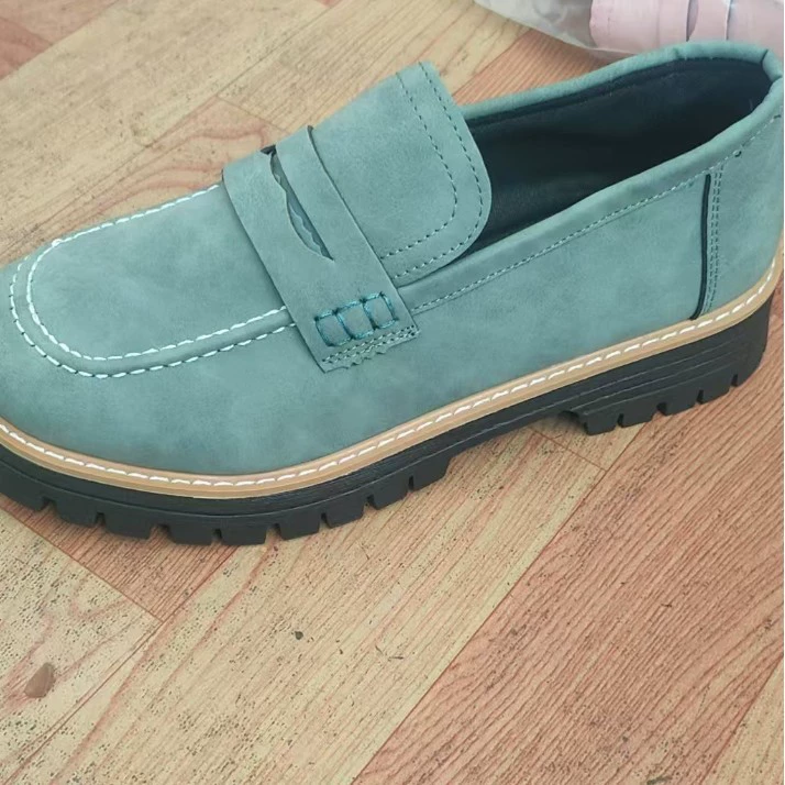 2025 новые весенне-осенние Lefu обувь большой размер досуг скраб английский стиль женские туфли толстые каблуки толстый фон внешняя торговля ретро