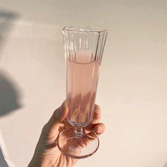 法式ins風復古高腳玻璃喇叭香檳杯果酒杯果汁杯咖啡杯高顏值好看