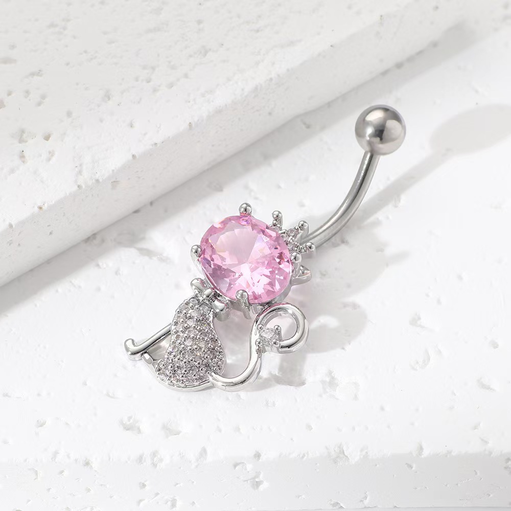 Bowknot Belly Button Ring, Gold Plated Copper Dangle Navel Jewelry for Women, Summer Fashion detail image 9