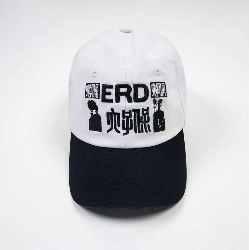 ERD忧郁的富二代水洗字母标语刺绣男女情侣时尚黑白双色棒球帽子|undefined