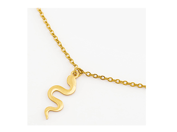 Retro Fine Multi-color Multi-layered Snake-shaped Clavicle Chain Necklace display picture 4