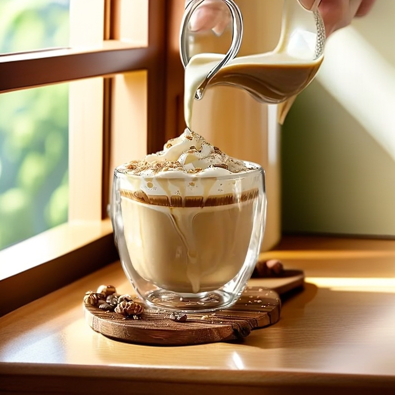 Taza de espresso de café transfronterizo Taza de agua de doble capa con aislamiento térmico de vidrio de borosilicato Juego de tazas de café con leche pequeña para el hogar