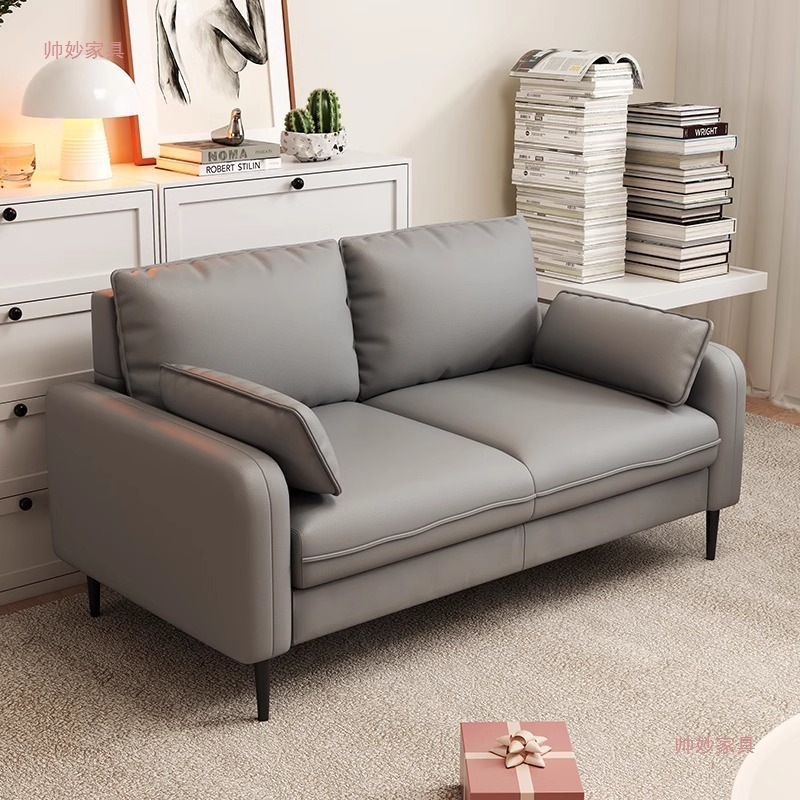 Sofa for Small Apartments, Rental Houses, Bedrooms, Living Rooms, Clothing Stores, Simple Light Luxury Modern Minimalist Fabric Double Sofa